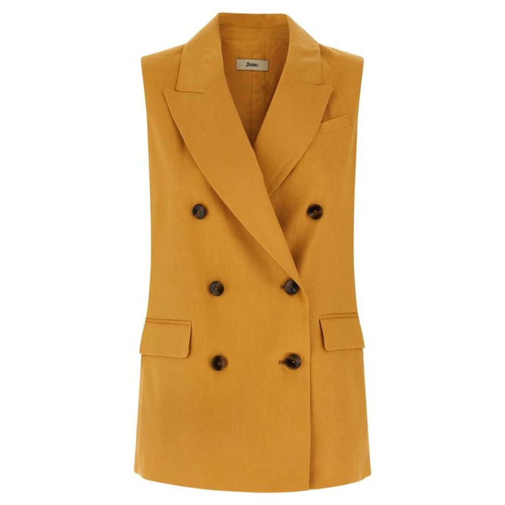 Herno Multicolor Linen Sleeveless Women's Jacket